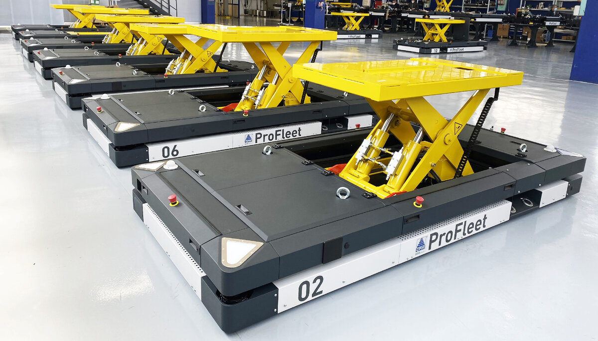 Рисунок 1: ProFleet AGV для финальной сборки на заводе Lotus, разработка CPM группы Dürr