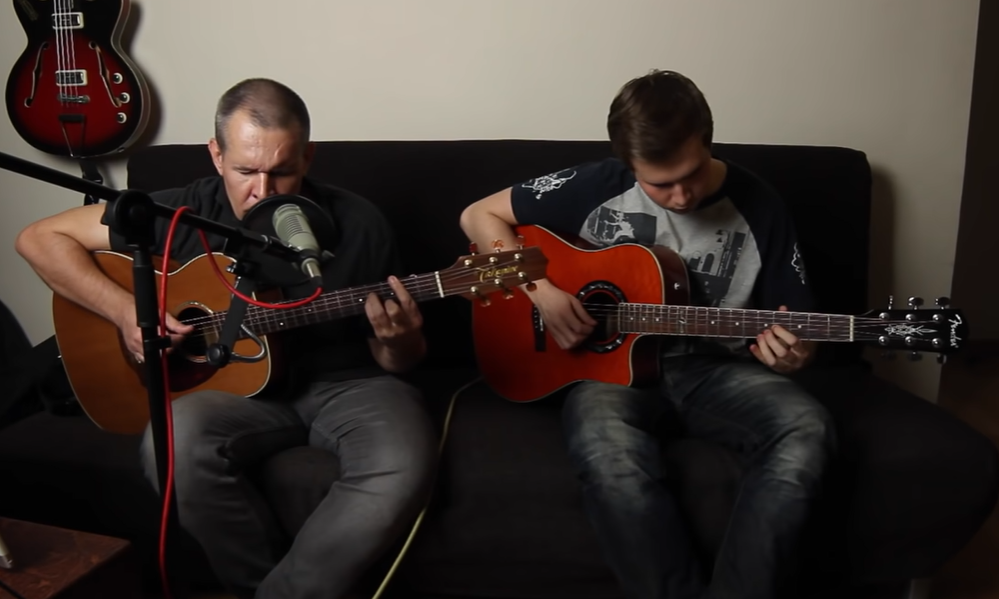 Олег часто записывает песни с сыном