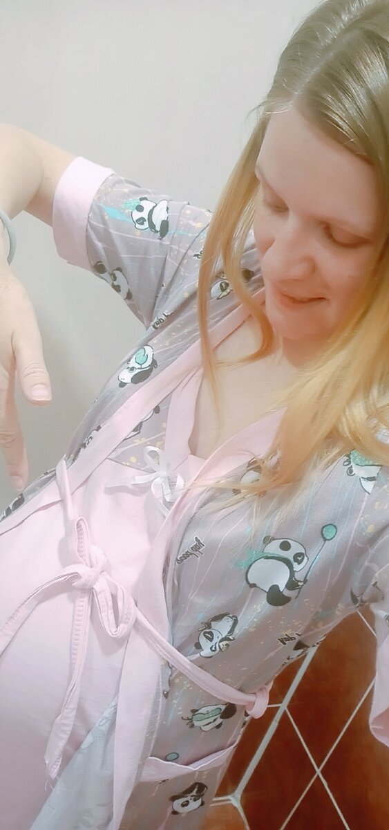 За пару дней до родов)