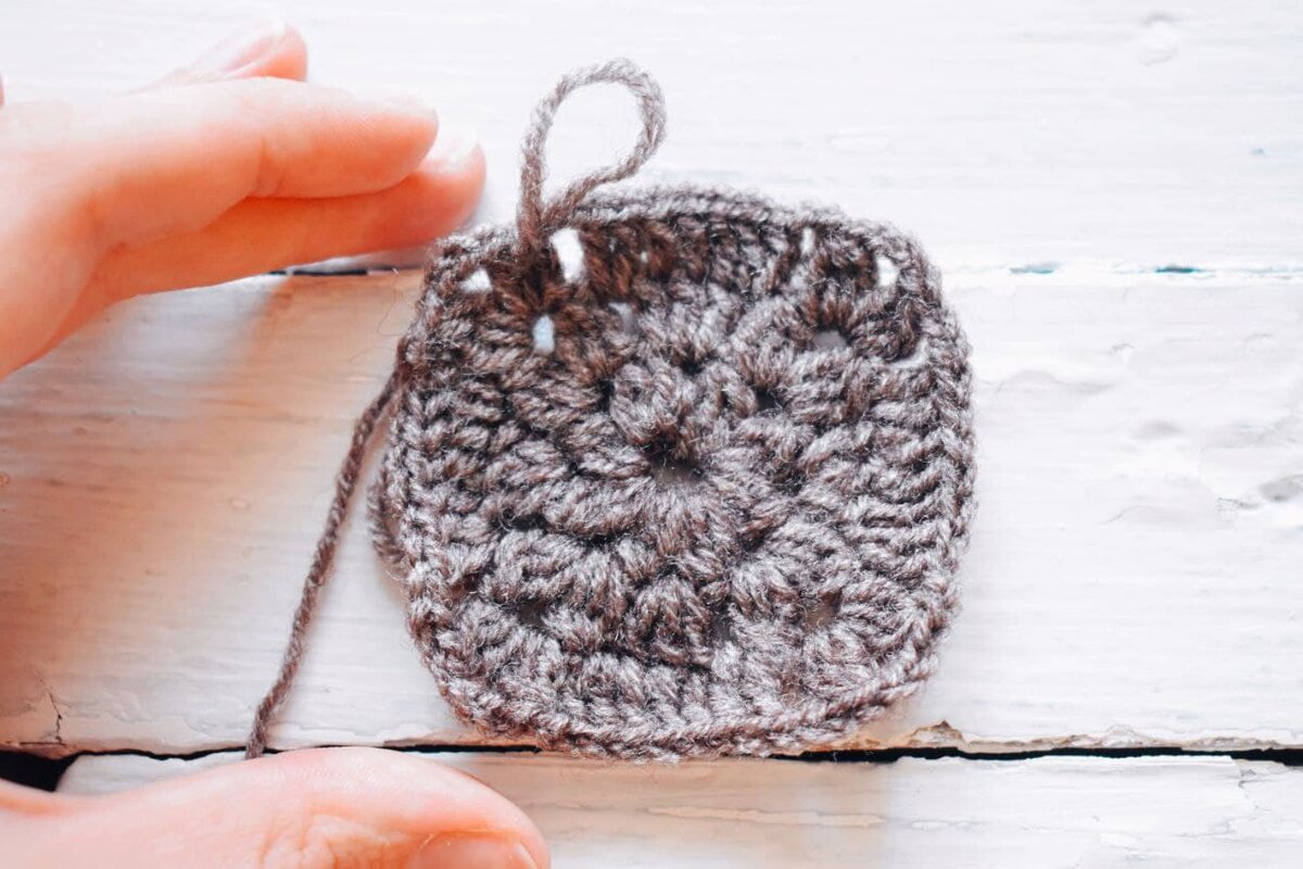 Вязание крючком. Мотив для пледа