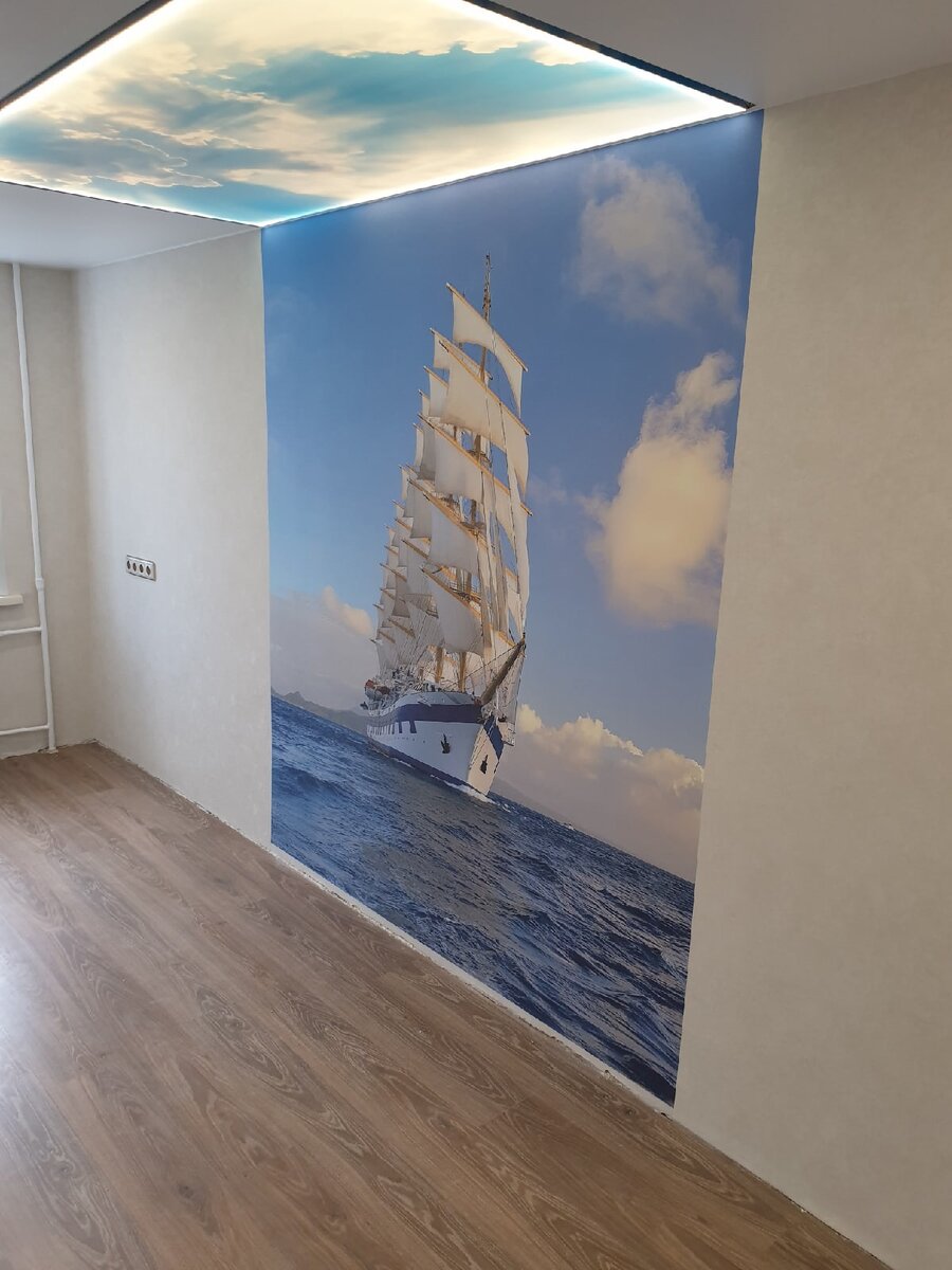 Плинтуса на фото еще не установлены