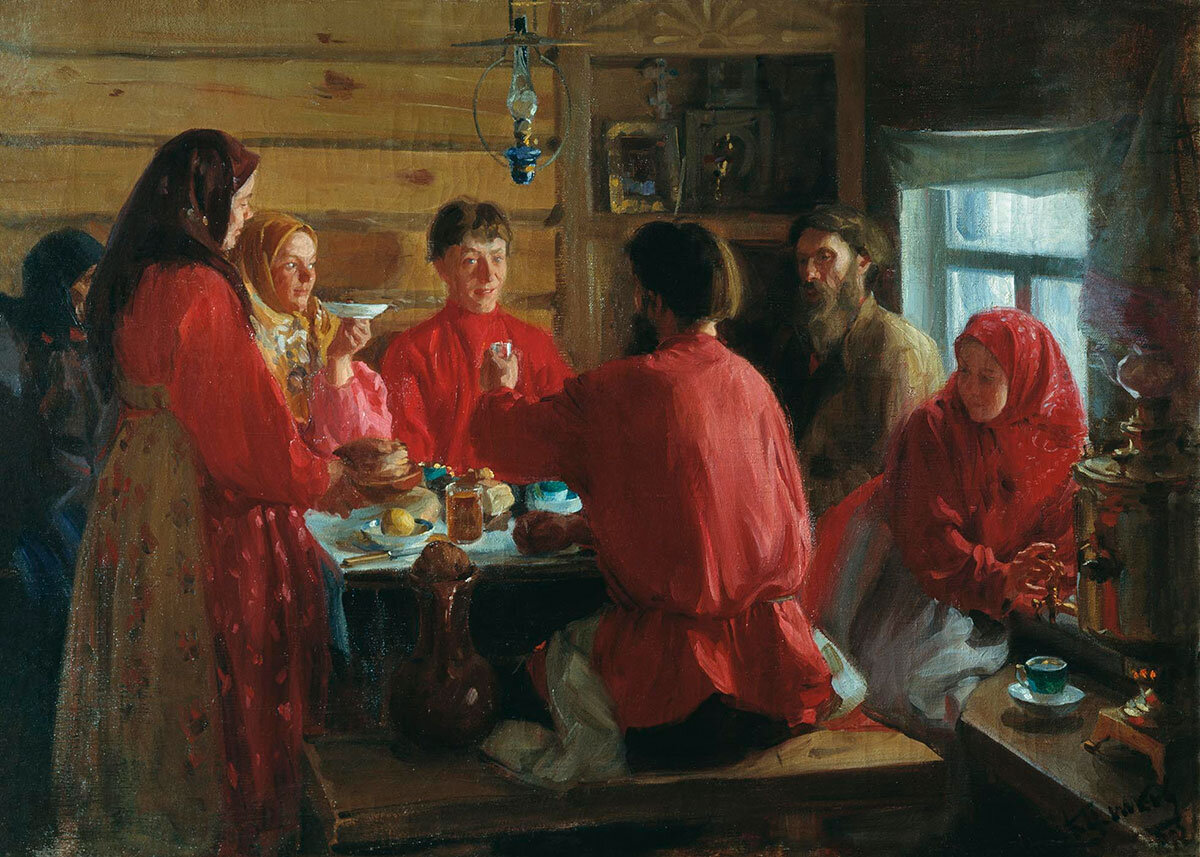 И.С. Куликов "В крестьянской семье" 1902