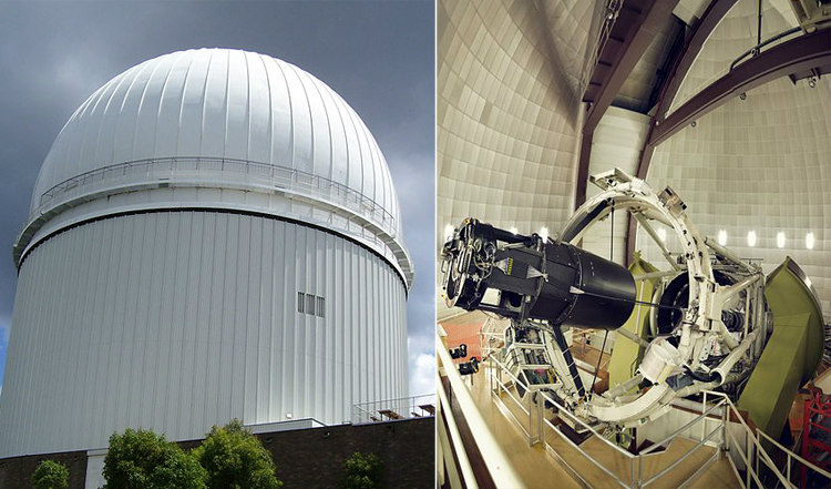 Anglo-Australian Telescope. Рефлектор 3,9 метра. Один из инструментов, принимавших участи в исследовании.