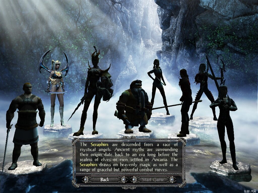 Экран выбора персонажей