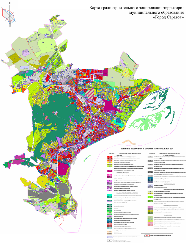 Карта градостроительного зонирования саратовской области