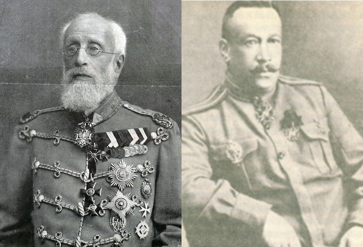 Слева — Александр Александрович Пушкин (1833 — 1914). Справа — Григорий Александрович Пушкин (1868 — 1940).