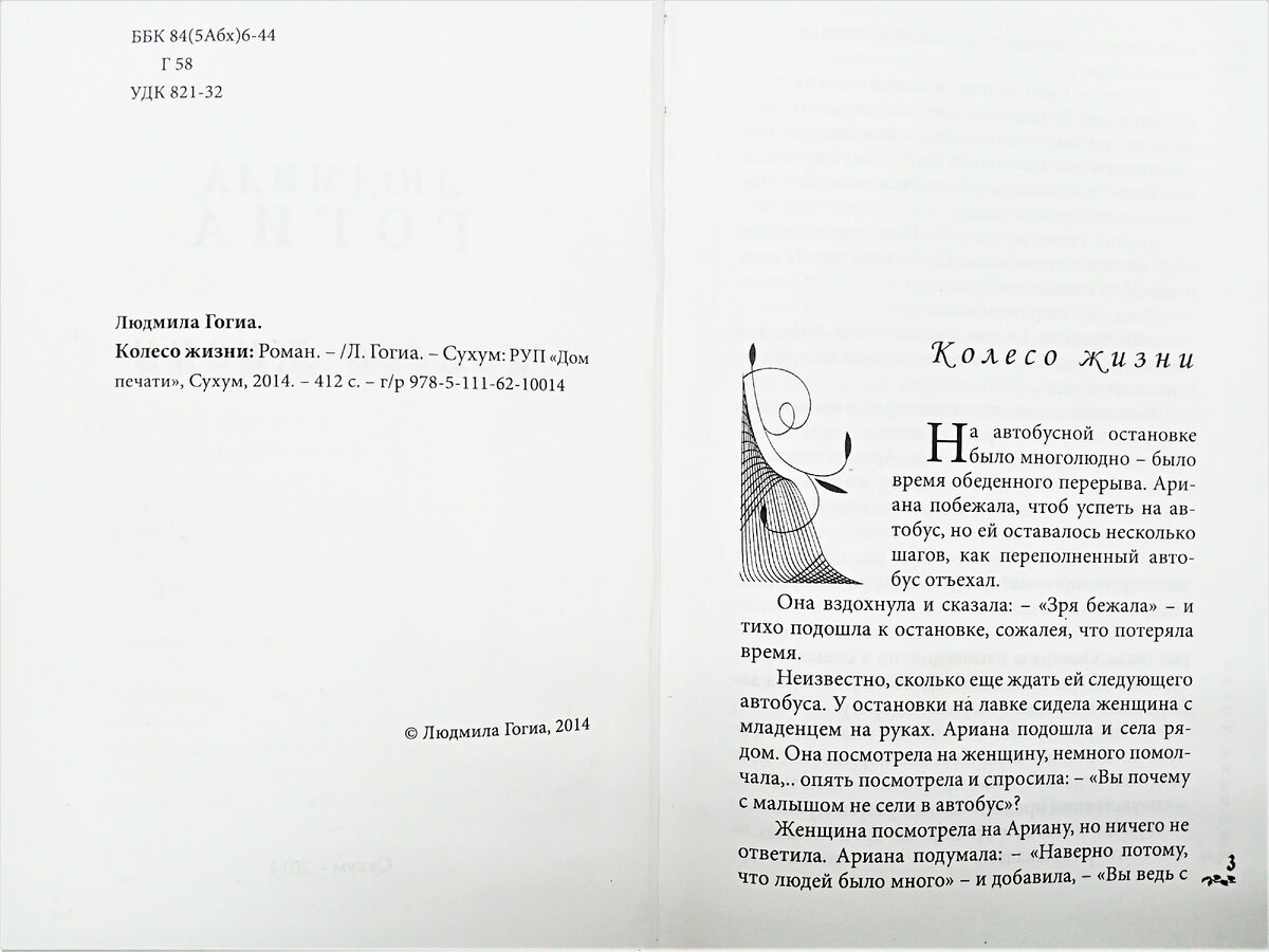 Роман "Колесо жизни", Л. Гогиа