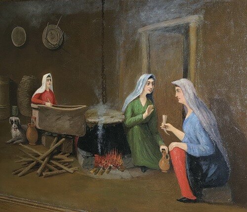 Осетинки варят арак. Хетагуров К. Л.