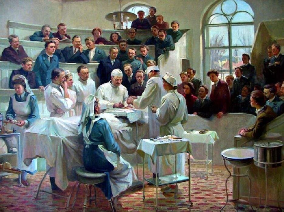 Показательная операция в клинике Пирогова (Автор не указан)