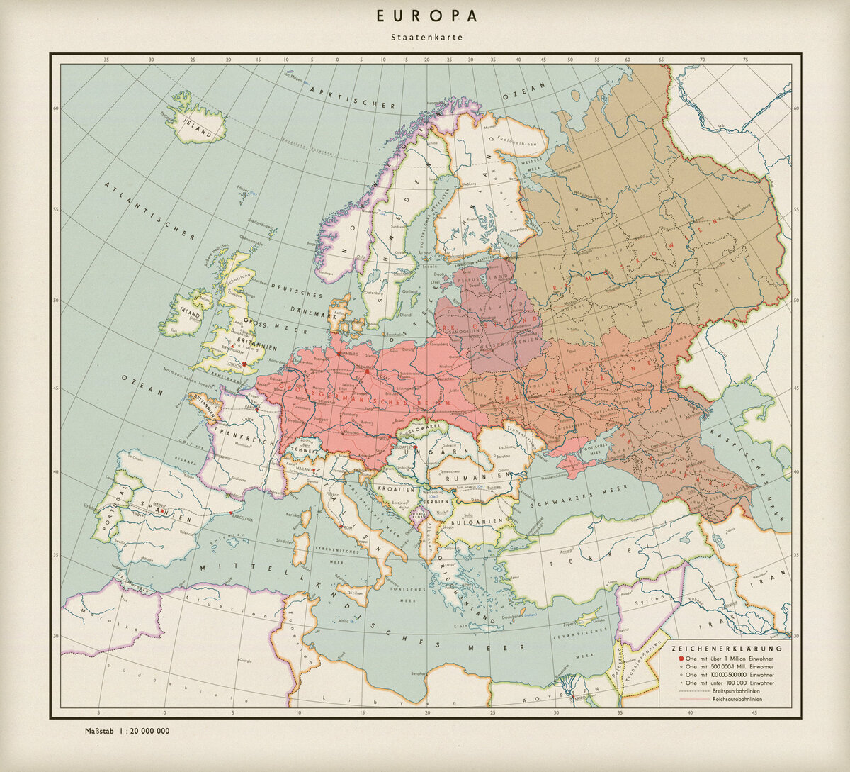 Германия 2 мировая карта