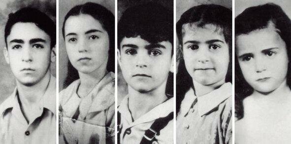 Пропавшие дети: Морис (14 лет), Марта (12), Луи (9), Дженни (8) и Бетти (5) 