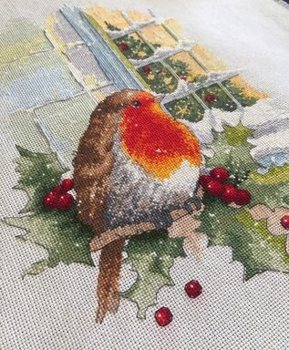 Вышивка "В преддверии Рождества", фирма Овен. Фото из личного архива