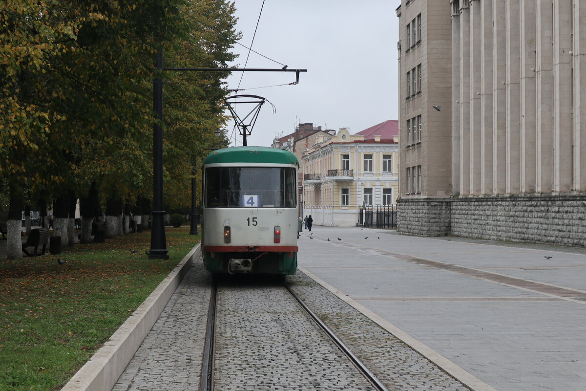 Владикавказ: единственная в России трамвайно-пешеходная улица снова в строю!