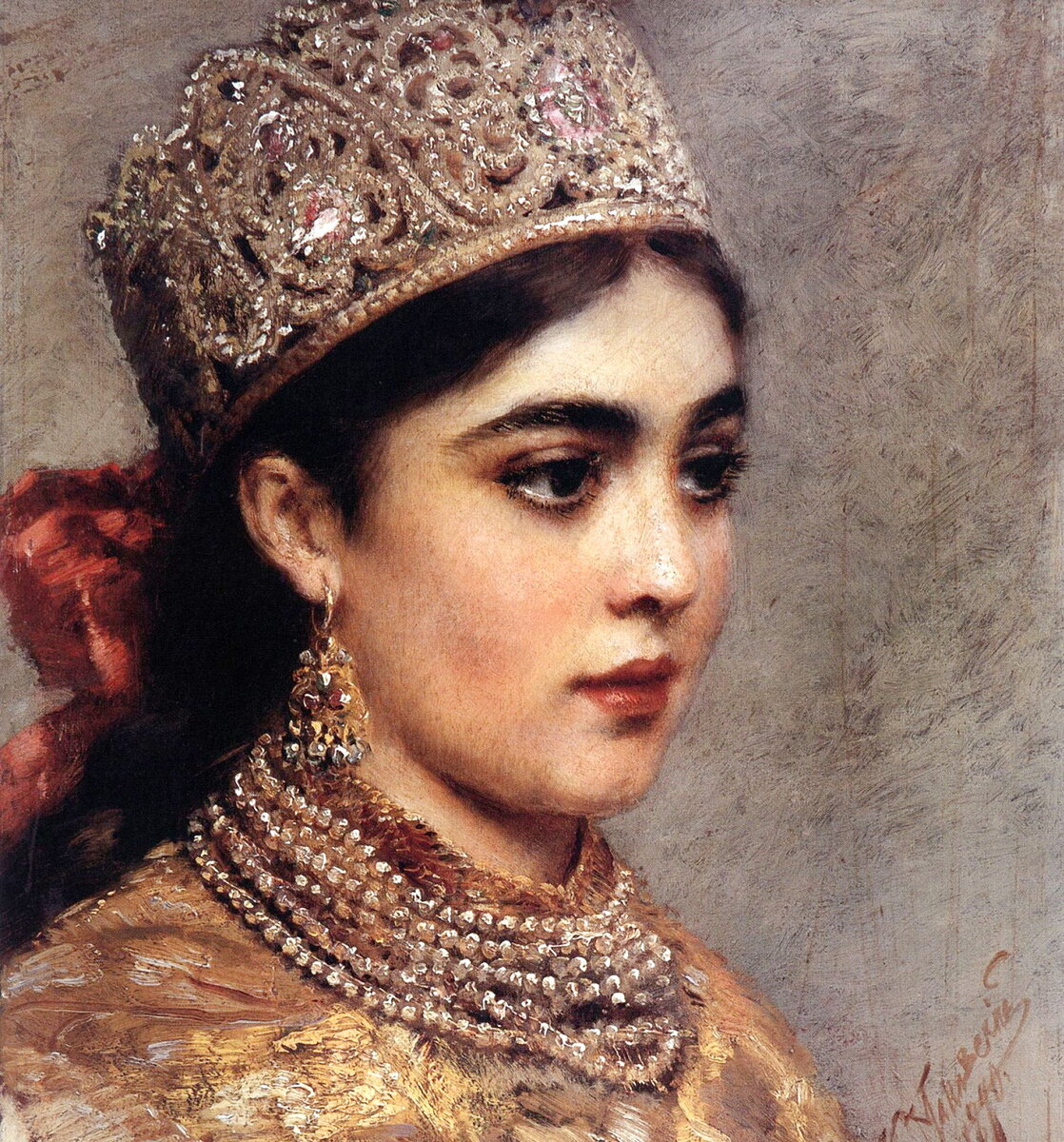 "Боярышня", К. Маковский