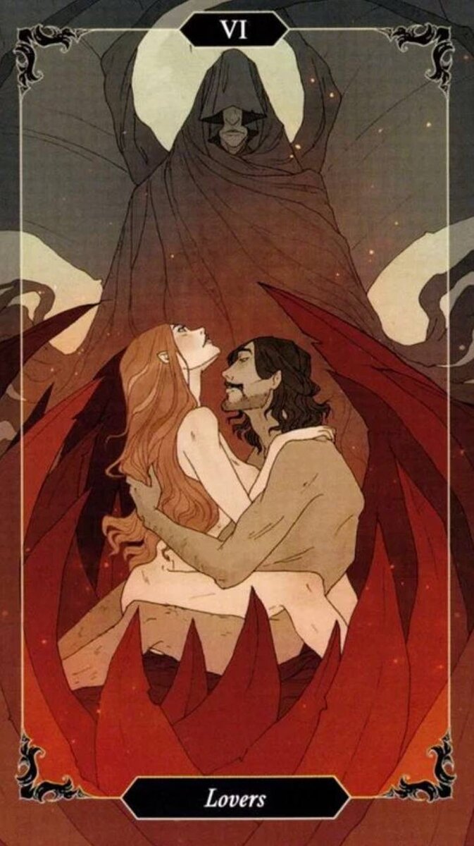 Старший Аркан «Влюбленные» Таро Темного леса 
