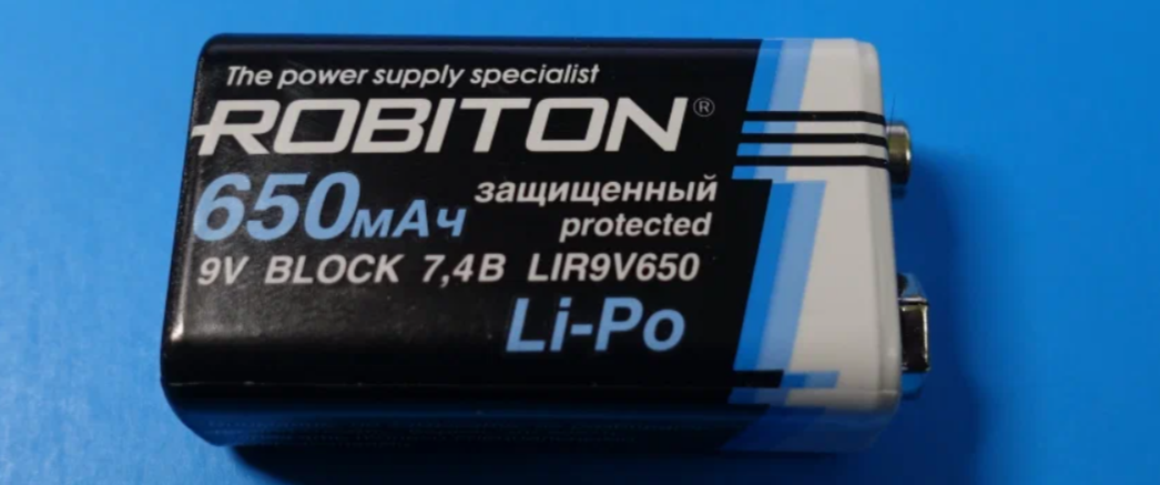 Аккумулятор крона Li-Po LIR9V650 ROBITRON