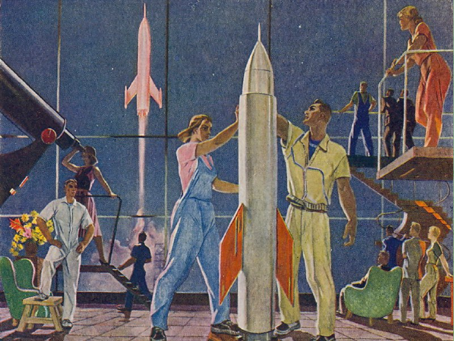 "Покорители космоса", А.А. Дейнека, 1961г.