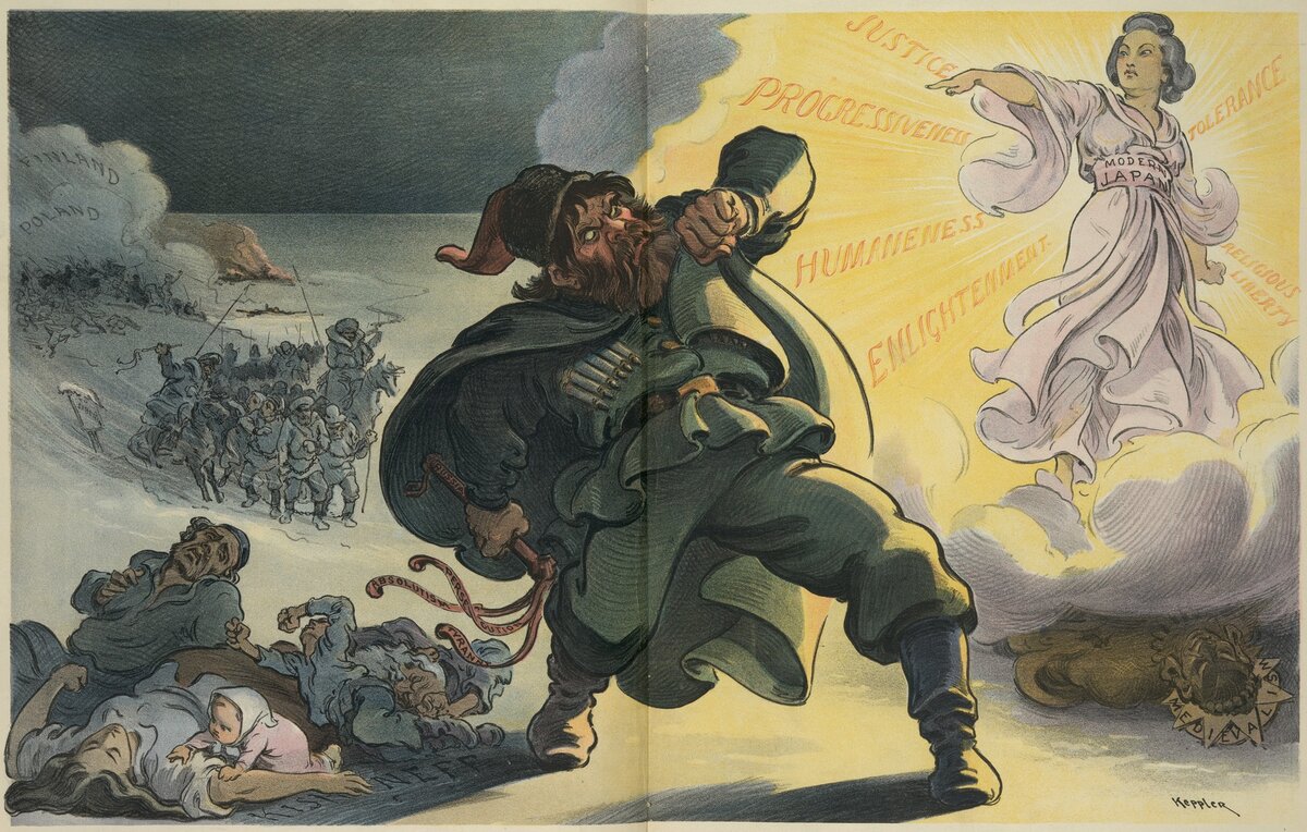 «Жёлтая опасность», карикатура 1904 года / общедоступное фото