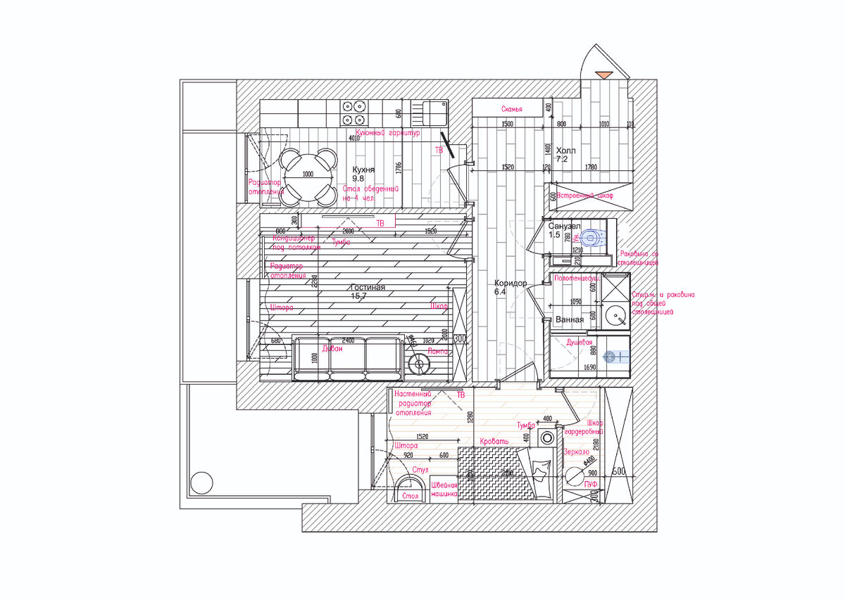 Ваша квартира  больше, чем кажется. Все чертежи мои.