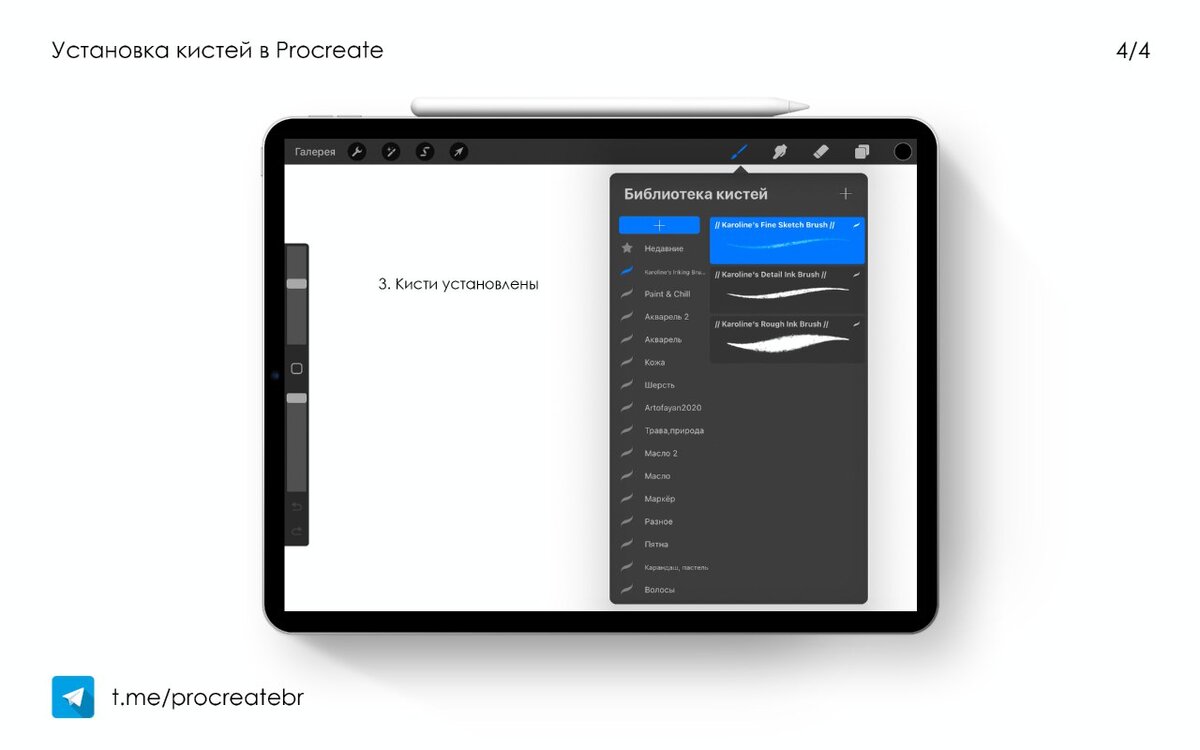 Установка кистей в Procreate | Айбулат Х. | Дзен