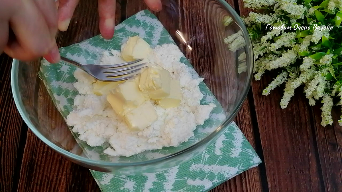 Печенье творожное с ореховой начинкой, без яиц. Вкусная и быстрая выпечка к  чаю | ГОТОВИМ очень ВКУСНО | Дзен