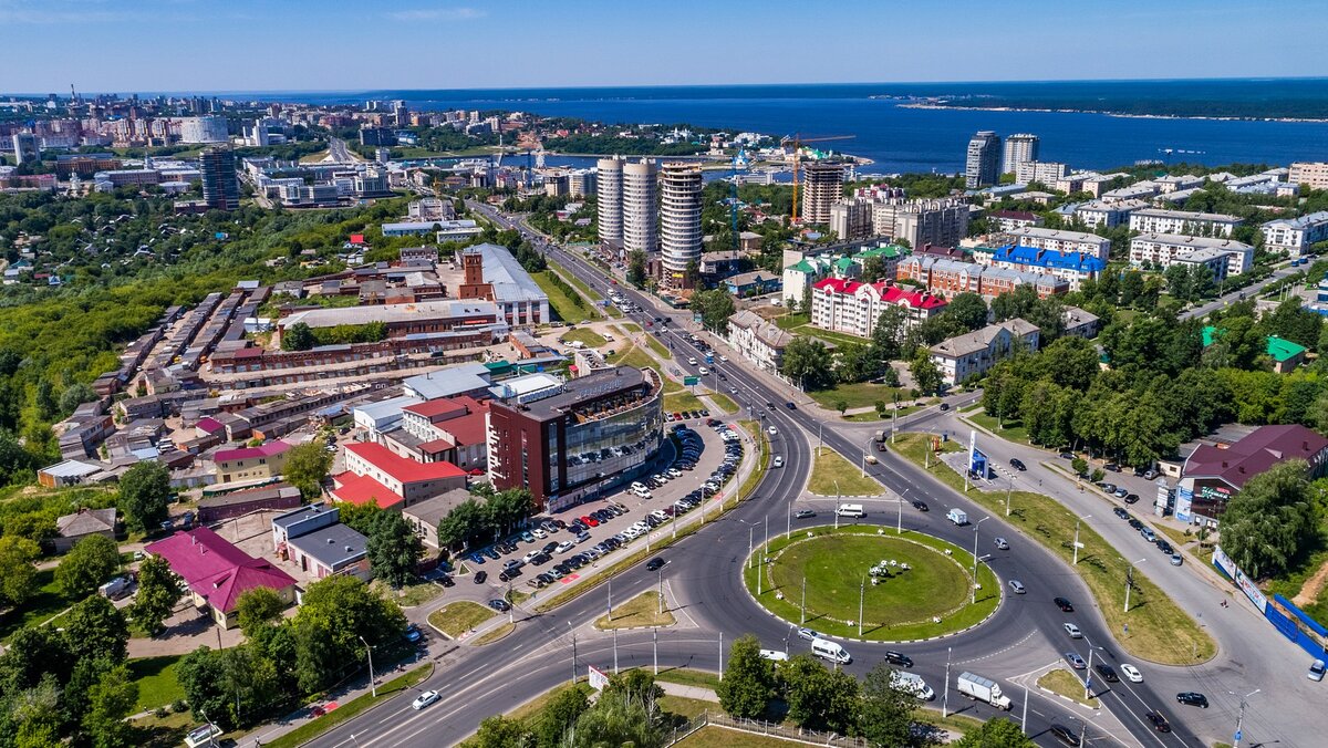 Чебоксары с высоты птичьего полета