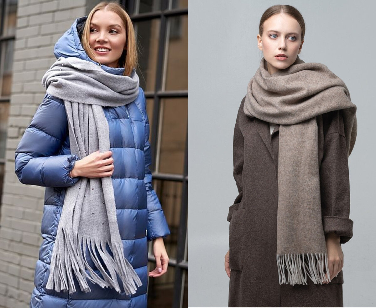 Стильные образы с шарфом для зимы