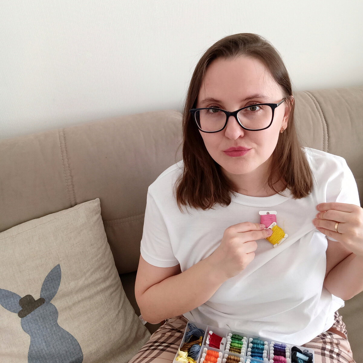 Кстати, вышиваю и на одежде тоже. 