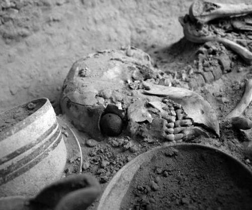 Тайна прибыла из Белуджистана, района к северу от Пакистана, граничащего с Афганистаном. Экспедиция на раскопках Шахр-и Сокта  обнаружила 5000-летнюю гробницу со скелетом женщины с золотым глазом внутри. В этом районе также находилась итальянская миссия во главе с Лоренцо Костантини, которому теперь придется изучать таинственный протез. Открытие произошло в конце 2006 года несколькими иранскими археологами под руководством М. Саджади из иранского Центра археологических исследований (ICAR) при поддержке итальянской миссии. Находка трупа оставила всех в недоумении. Женщина была ростом метр восемьдесят сантиметров с африканоидными чертами лица, ярко выраженной челюстью, неуловимым лбом, смуглой кожей, ей могло быть от двадцати пяти до тридцати лет. Золотой глаз находился в левой орбите. это необычная находка, потому что до сих пор ни одна находка не имела подобных характеристик. Лоренцо Костантини объясняет: «когда женщина умерла, она была похоронена со своим фальшивым глазом, кожаной сумочкой для его хранения, зеркалом, ожерельем из бирюзы и лазурита, глиняными вазами и чашками. следовательно, не богатое снаряжение: на самом деле шаманам было запрещено выставлять напоказ ценные вещи. это, помимо размышлений о том, что мало кто может позволить себе золотой ламинированный глаз, привело к гипотезе о том, что это может быть шаманка. нас, итальянцев, попросили изучить протез, чтобы узнать, из какого материала он сделан. поэтому мы подвергли глазу ряд анализов и определили, что это полусфера диаметром около трех сантиметров и радиусом 1,5 и, вероятно, построенная из битумной пасты. внешне есть выгравированный узор: маленький центральный круг, из которого начинаются восемь лучевых линий. затем есть два отверстия, в которые он пропускал шнур, который позволял носить его, обернув его вокруг головы, как пиратскую повязку. есть следы очень тонкой золотой фольги, которая образует жилки глаза"» символический глаз таким образом, глаз, который заключает в себе жизнь этой неизвестной женщины. тайна еще предстоит открыть.изображение археологической находки. 