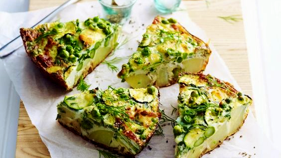 Веганская фритата с картофелем и кабачком