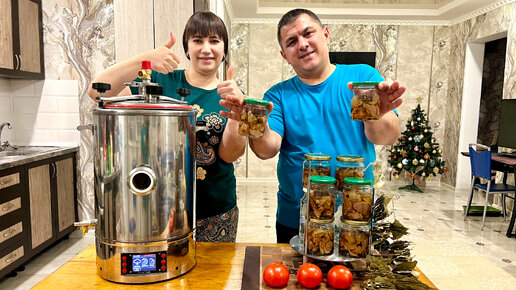 Скачать видео: Тушенка в автоклаве в домашних условиях - вкусно и просто. Рецепт из говядины / Автоклав малиновка смарт шеф