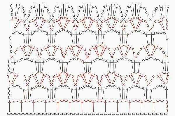 Вязание крючком палантина схемы и описания для начинающих