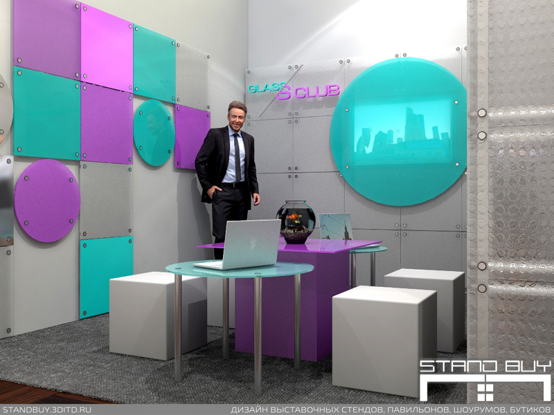 Выставочный стенд GlassClub на АрхМоскве. Дизайнер - Павел Сапов.