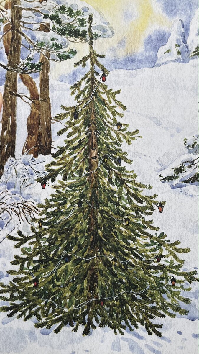 Иллюстрация Людмилы Пипченко из книги "Приключения новогодних игрушек"(изд. "Речь") 