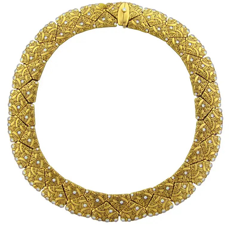 ALEX SEPKUS Золотое колье с бриллиантами.