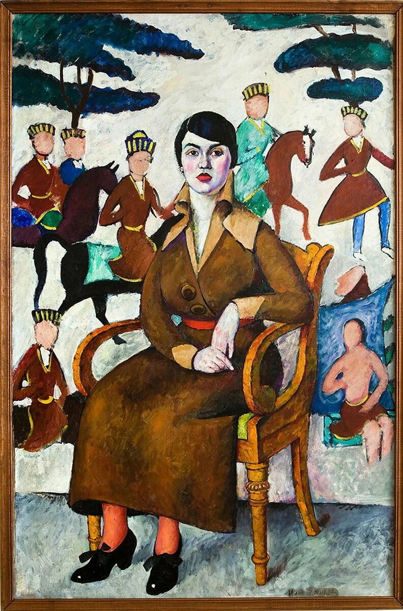 И. Машков «Портрет дамы в кресле», 1913 г.