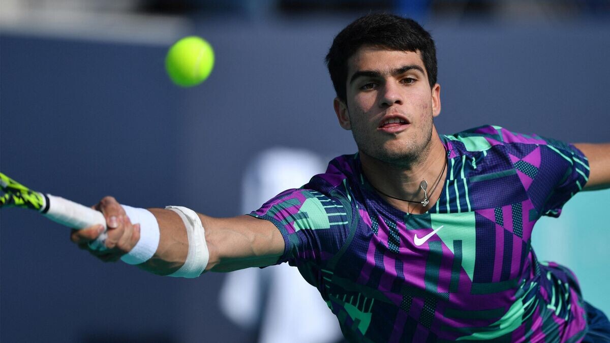    Теннисист Карлос Алькарас (Испания)© AFP 2023 / RYAN LIM