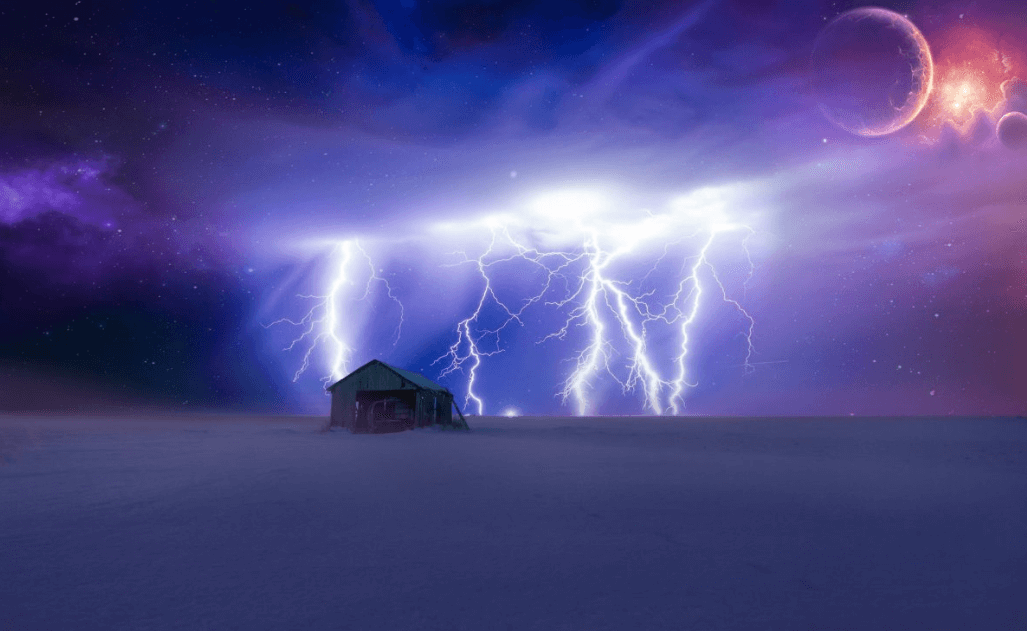    Грозы бывают не только летом, но и зимой