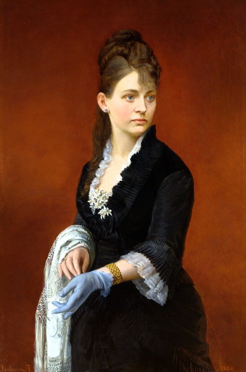 Тито Агуджари. Портрет Анны Люси Лэмб Херман, 1880 год.