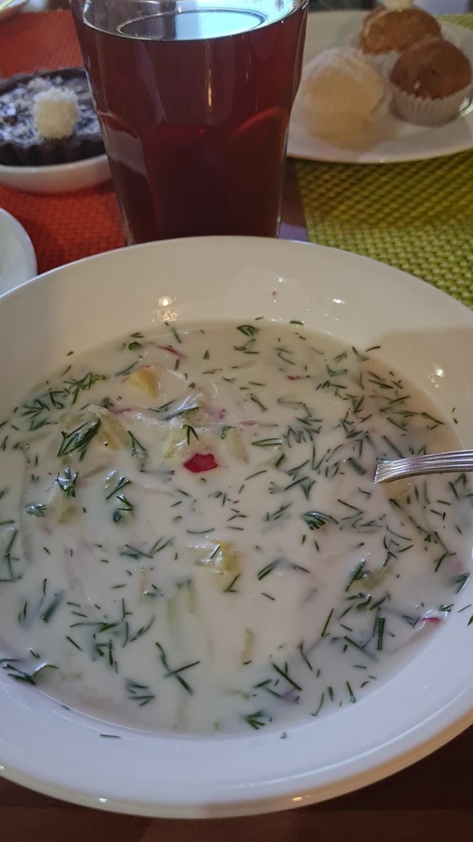 Окрошка с сыром