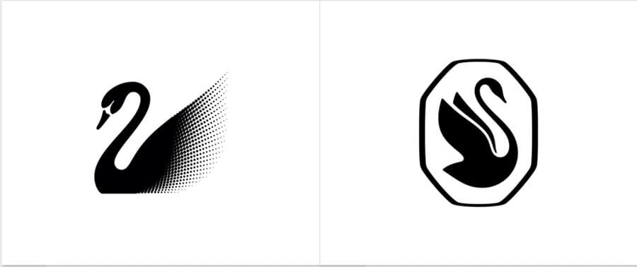 Слева логотип до обновления, справа после.
