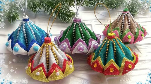 🎄 Ёлочные игрушки из фоамирана 🎄 diy christmas ornaments