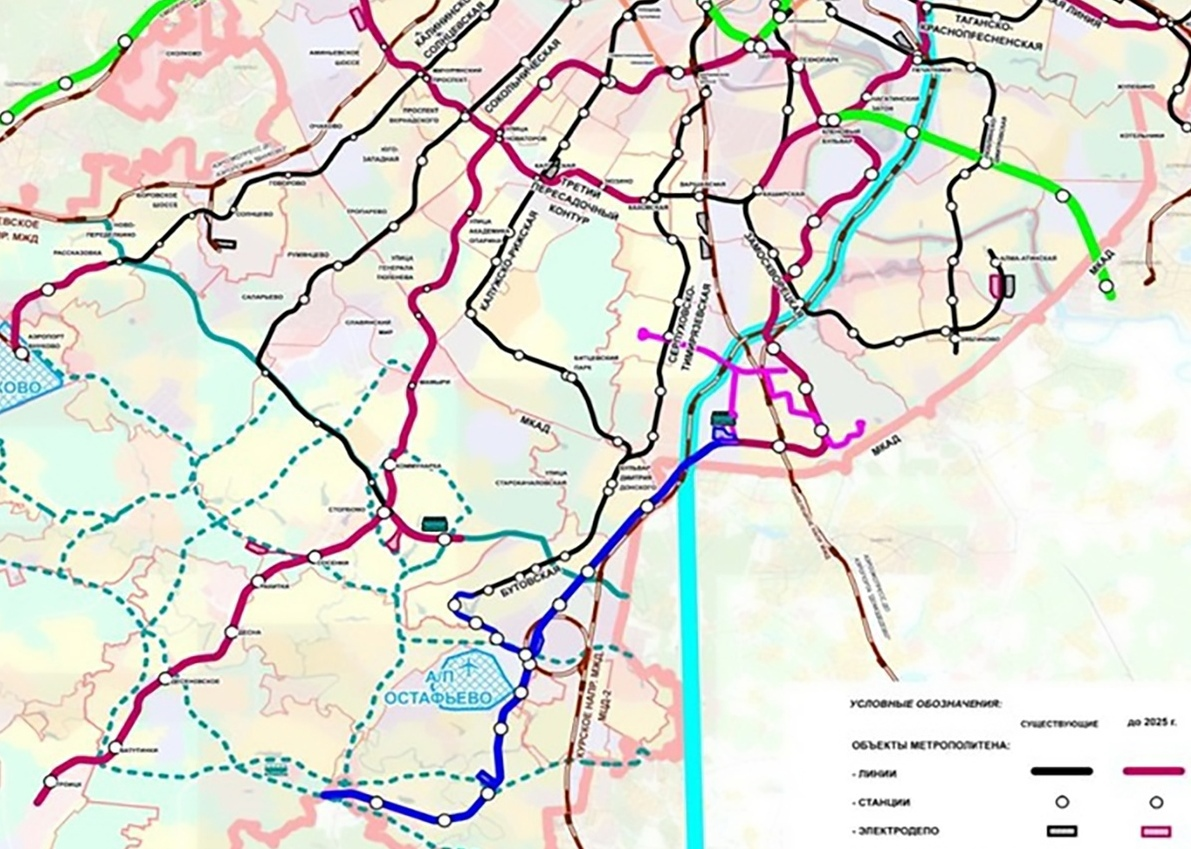 Схема метро 2035 года