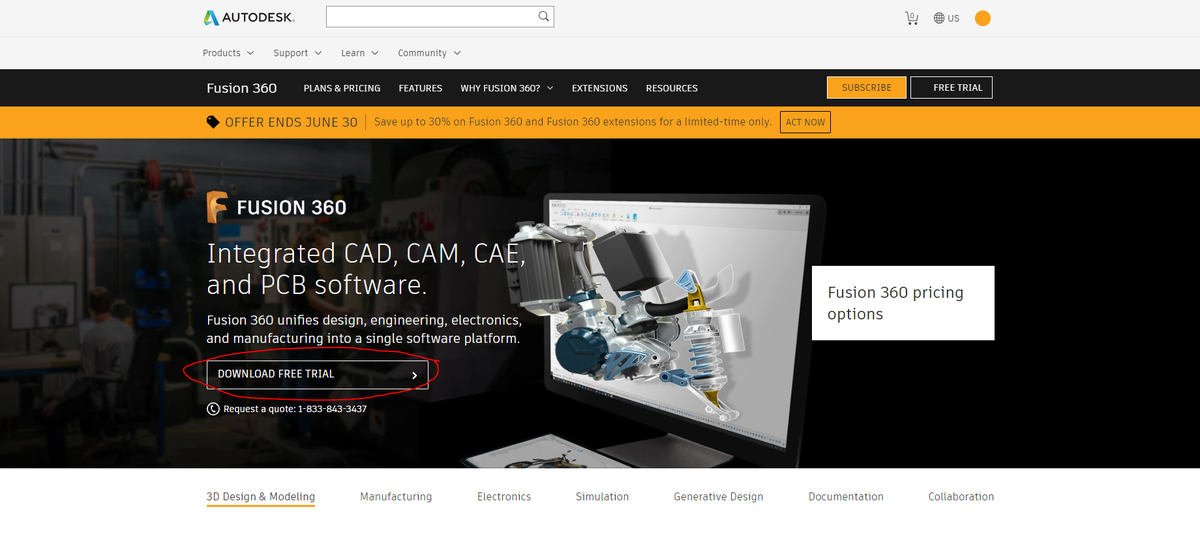 Нажимаем download free trial.