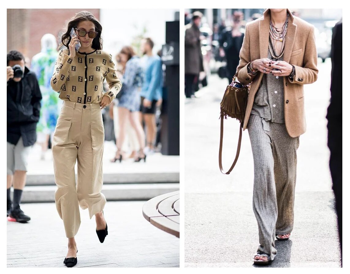 Вот так, например, можно носить узкие кардиганы, которые по-хорошему устарели.