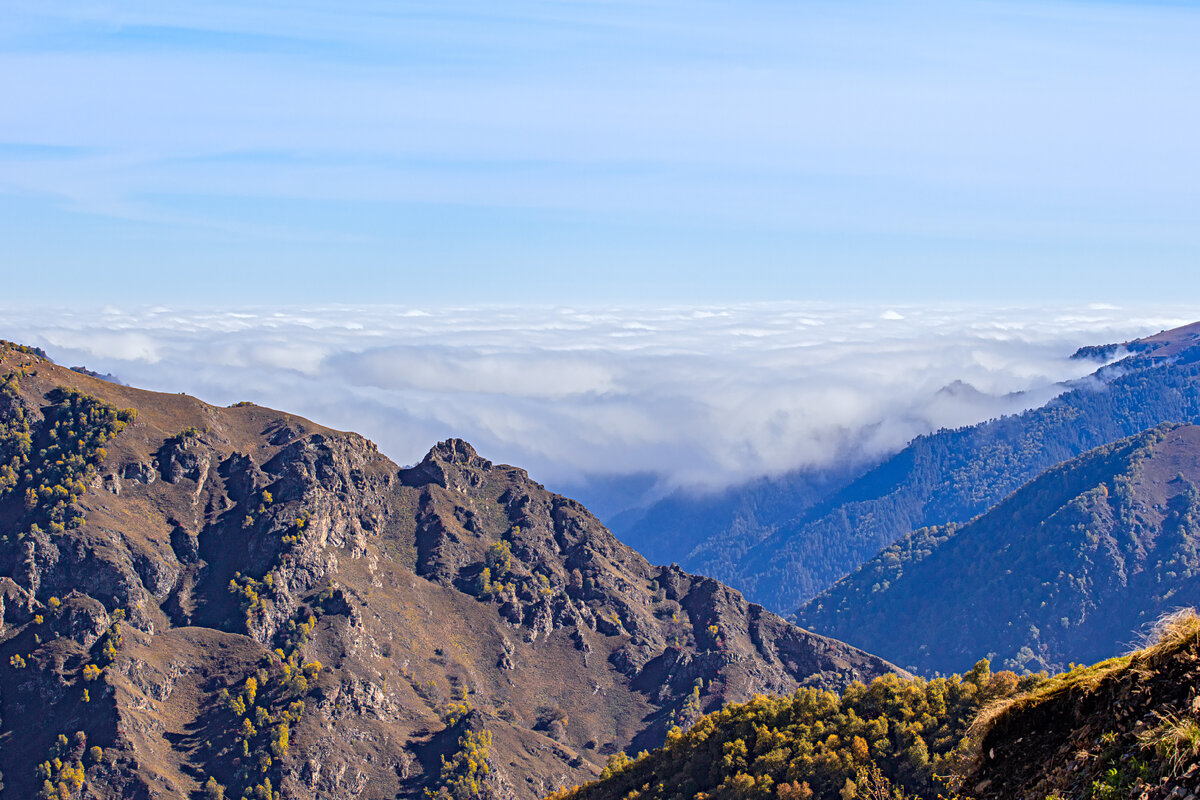 Запад Кабардино-Балкарии под облаками 