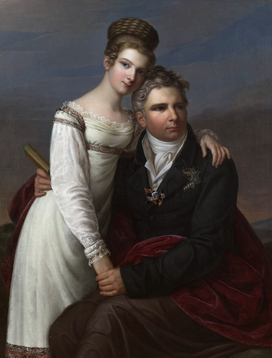 Элиза Радзивилл с отцом, 1820 год.
