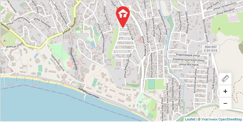 Наш гостевой дом находился на Фирейной горе, примерно в 800 метрах от моря 