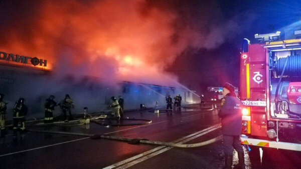 Пожар в кафе "Полигон" в Костроме. Фото © ТАСС / ГУ МЧС России по Костромской области