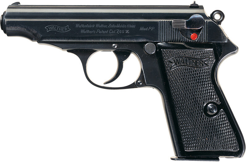 Пистолет Walther PP калибра 7,65 мм, вид слева